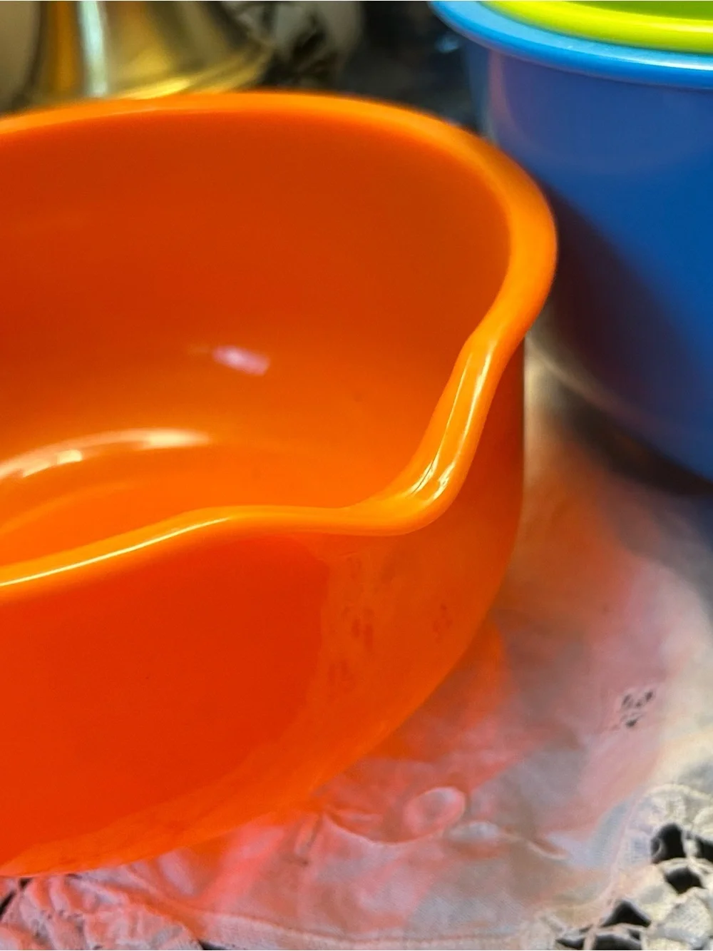 Stackable Silicone Mixing Bowls Set — Orange, Yellow & Blue